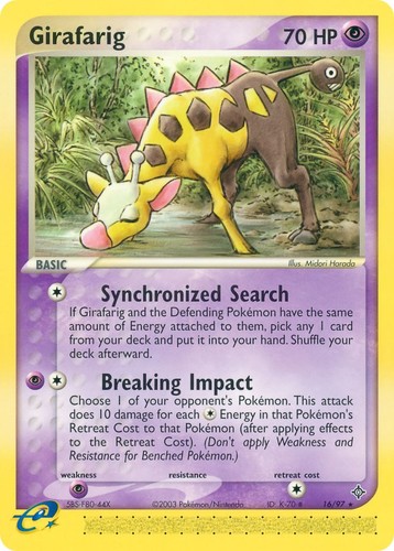 Girafarig 97 rare dm - -,